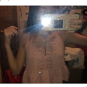 pink crop top size small